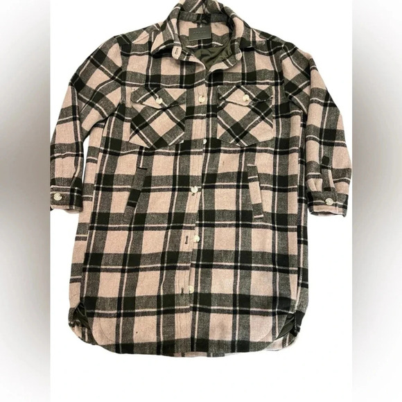 NWT Blank NYC Plaid Long Shacket L - Picture 2 of 5